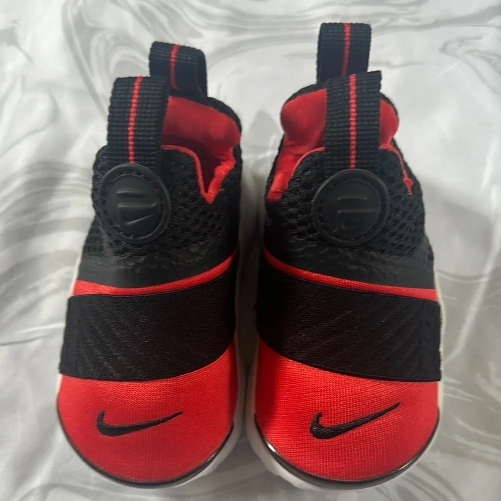 Nike Red and Black Sneakers with Slip-On Design